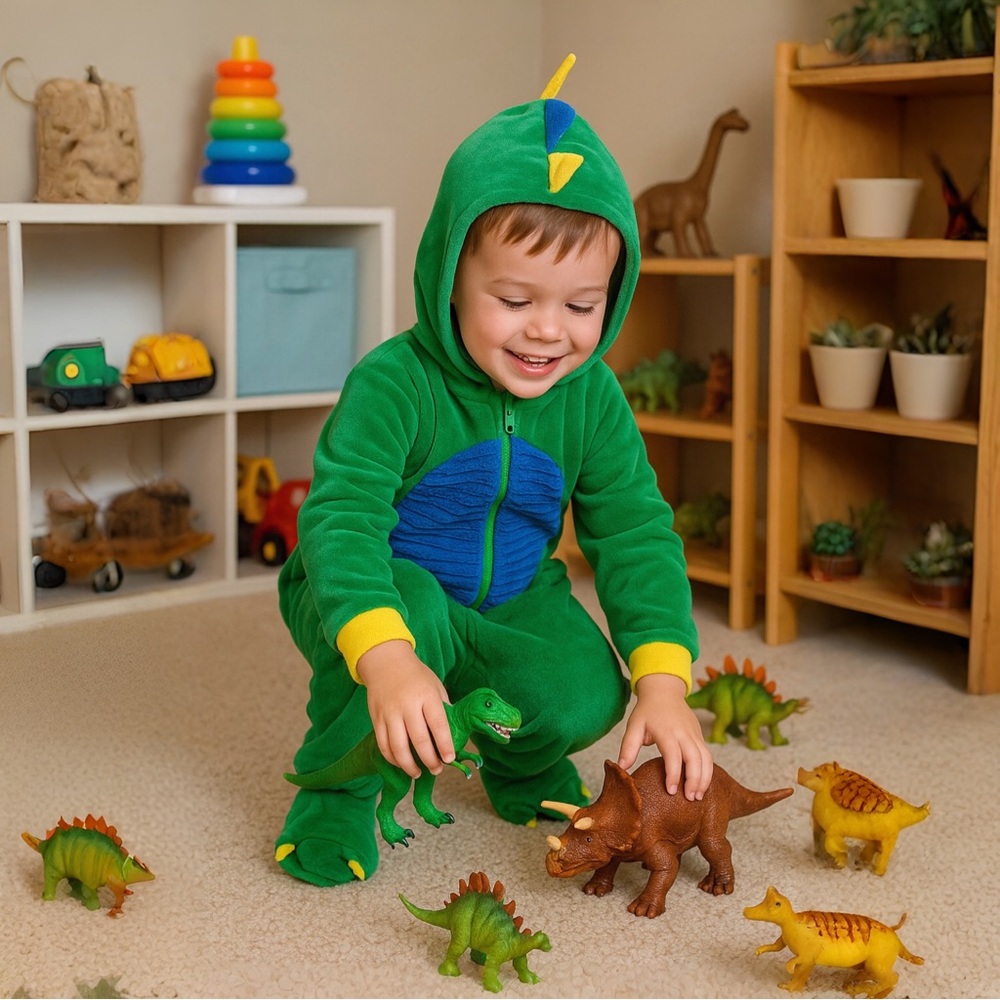 Dinosaur Costume Pajamas 18M Dream Play Imagine Plush Hooded Footed